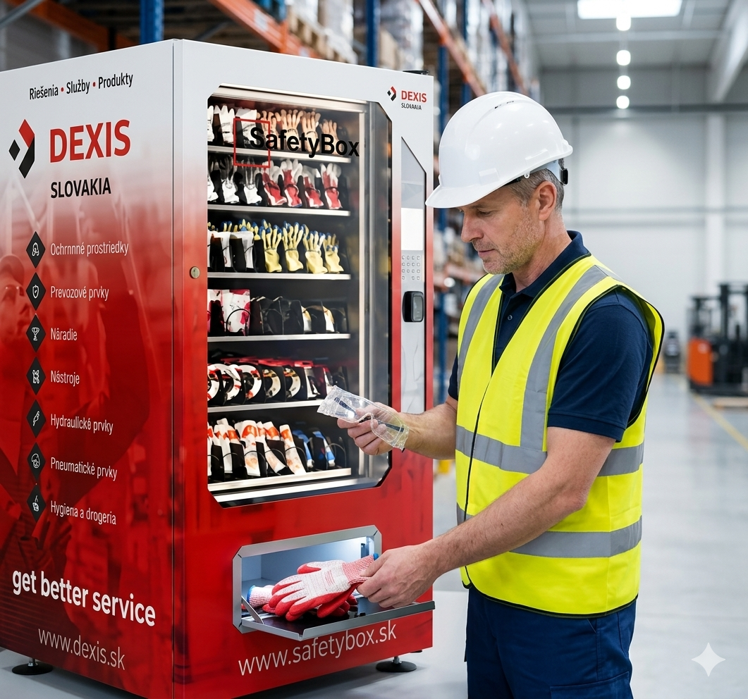 Výdajný automat SafetyBox na pracovisku